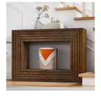 Table console de 120 cm de style rustique avec rangement ouvert pour entrée, canapé, chambre, décoration d'intérieur Noyer