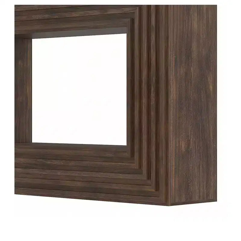 Table console de 120 cm de style rustique avec rangement ouvert pour entrée, canapé, chambre, décoration d'intérieur Noyer