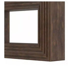 Table console de 120 cm de style rustique avec rangement ouvert pour entrée, canapé, chambre, décoration d'intérieur Noyer