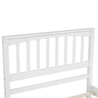Lit plateforme simple en bois massif, cadre de lit simple en bois avec tête de lit pour chambre à coucher
