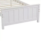 Lit plateforme simple en bois massif, cadre de lit simple en bois avec tête de lit pour chambre à coucher