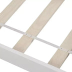 Lit plateforme simple en bois massif, cadre de lit simple en bois avec tête de lit pour chambre à coucher