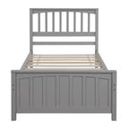 Lit plateforme simple en bois massif, cadre de lit simple en bois avec tête de lit pour chambre à coucher