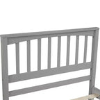 Lit plateforme simple en bois massif, cadre de lit simple en bois avec tête de lit pour chambre à coucher