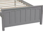 Lit plateforme simple en bois massif, cadre de lit simple en bois avec tête de lit pour chambre à coucher