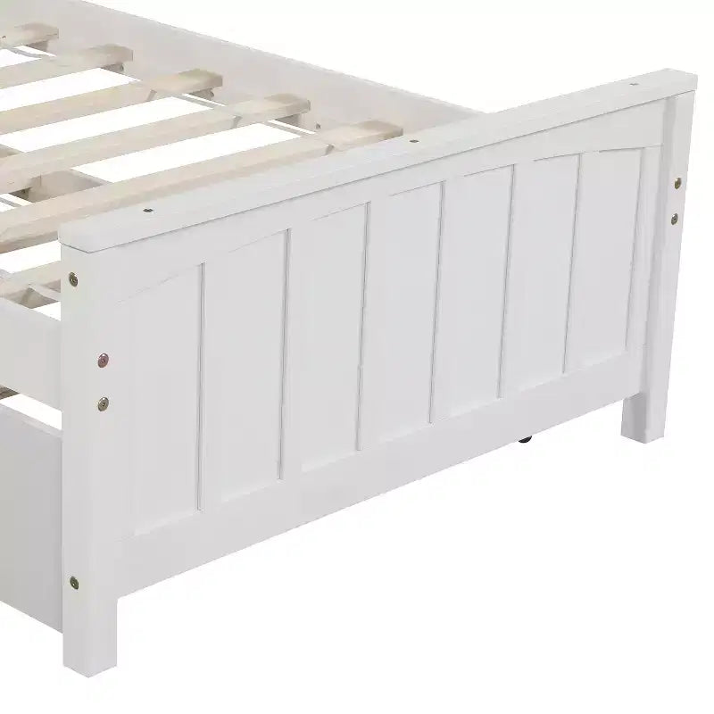 avec Trundle, Cadre de Lit en Bois avec Tête et Pied de Lit pour Chambre à Coucher