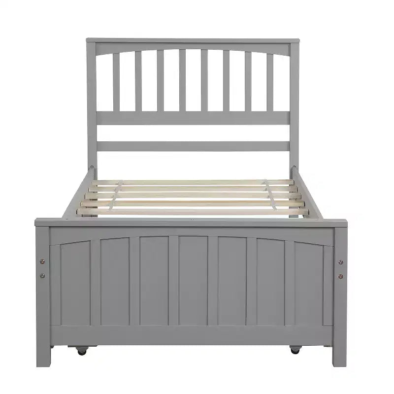 avec Trundle, Cadre de Lit en Bois avec Tête et Pied de Lit pour Chambre à Coucher