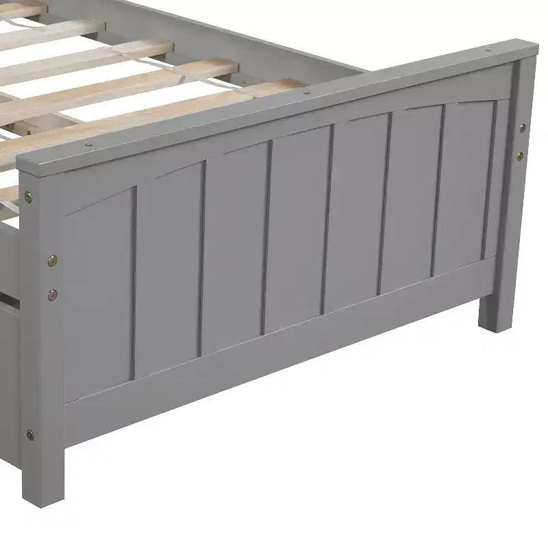 avec Trundle, Cadre de Lit en Bois avec Tête et Pied de Lit pour Chambre à Coucher