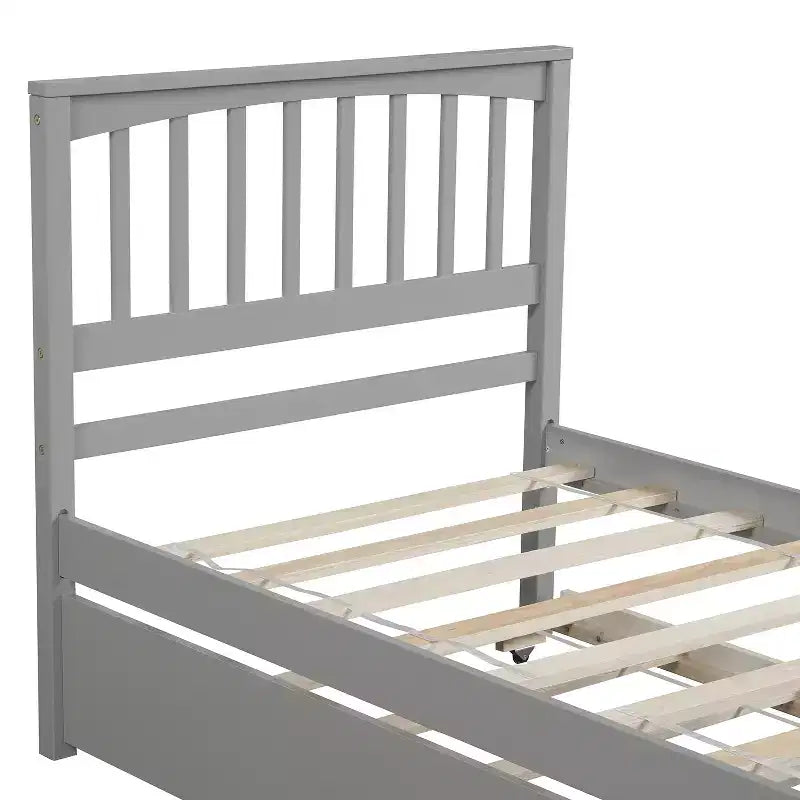 avec Trundle, Cadre de Lit en Bois avec Tête et Pied de Lit pour Chambre à Coucher