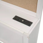 avec 3 tiroirs de rangement et prises et ports USB, cadre de lit en bois avec tête de lit rembourrée pour chambre à coucher ou chambre d'amis, blanc