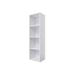 Étagère bibliothèque en bois à 4 niveaux de 106,5 cm de hauteur avec étagères réglables