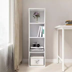 Étagère bibliothèque en bois à 4 niveaux de 106,5 cm de hauteur avec étagères réglables