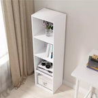Étagère bibliothèque en bois à 4 niveaux de 106,5 cm de hauteur avec étagères réglables