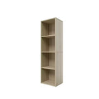 Étagère bibliothèque en bois à 4 niveaux de 106,5 cm de hauteur avec étagères réglables