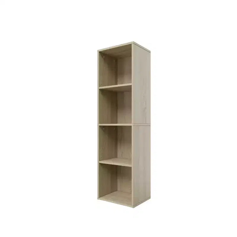Étagère bibliothèque en bois à 4 niveaux de 106,5 cm de hauteur avec étagères réglables
