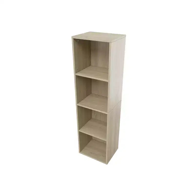 Étagère bibliothèque en bois à 4 niveaux de 106,5 cm de hauteur avec étagères réglables