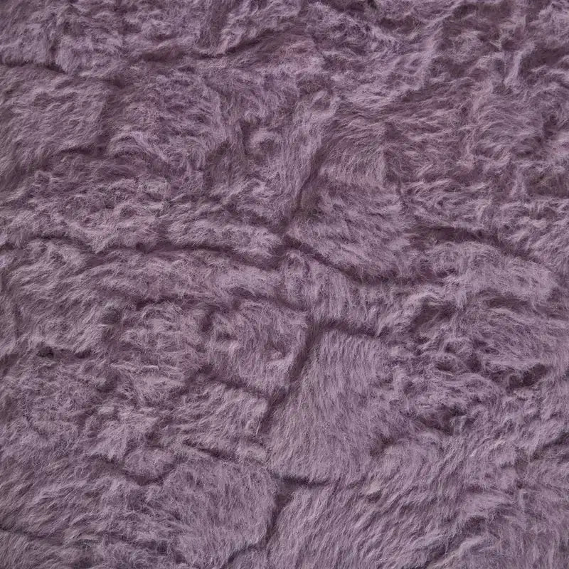 Chaise de bureau en fausse fourrure de lapin - Base en métal, pivotante réglable, chaise de coiffeuse, violette