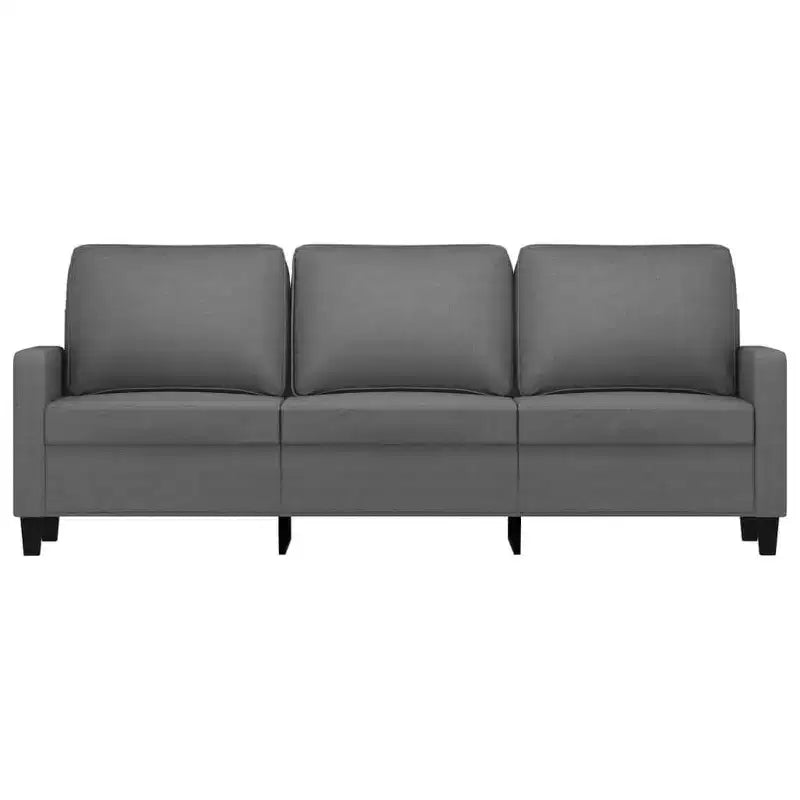 3-seater Sofa Dark Grey 100% Polyester Fabric, Metal, Textilene, Foam