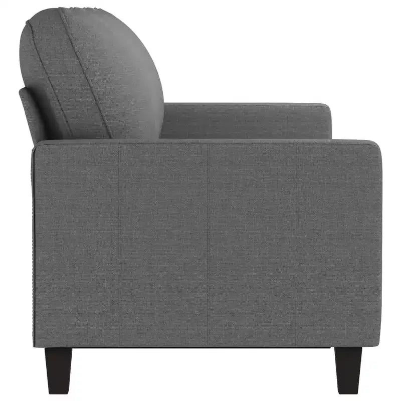 3-seater Sofa Dark Grey 100% Polyester Fabric, Metal, Textilene, Foam