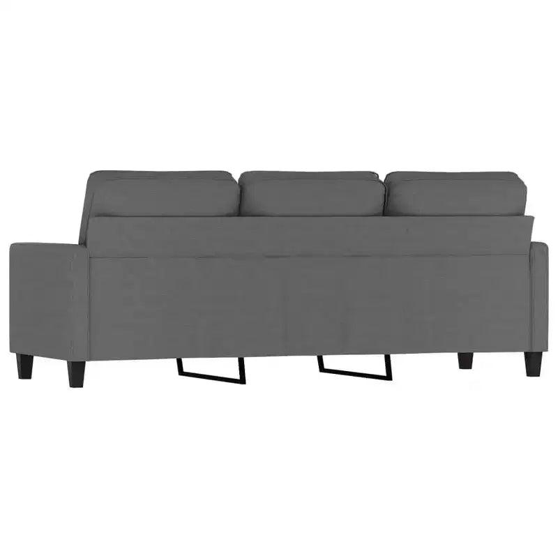 3-seater Sofa Dark Grey 100% Polyester Fabric, Metal, Textilene, Foam