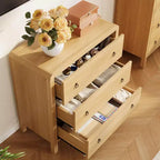 Commode de chambre à coucher 3/5 tiroirs, commode haute de 77 cm avec grands tiroirs, rangement de placard en bois pour salon, couloir