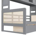 Lit de repos simple/double avec bibliothèque de rangement, lit de repos en bois avec armoires de rangement et étagères