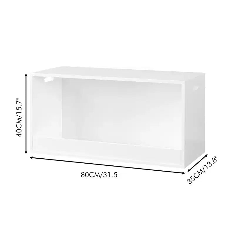 Boîte de Rangement Ouverte pour Jouets, Bac Organiseur en Bois, Grand Espace de Rangement