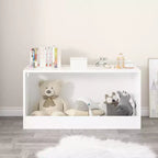 Boîte de Rangement Ouverte pour Jouets, Bac Organiseur en Bois, Grand Espace de Rangement