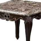 Table d'appoint Royal Hampton, bois de noyer foncé, détails sculptés, 71 cm