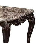 Table d'appoint Royal Hampton, bois de noyer foncé, détails sculptés, 71 cm