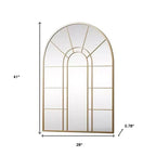 Miroir décoratif encadré 41 carreaux, contour en métal noir