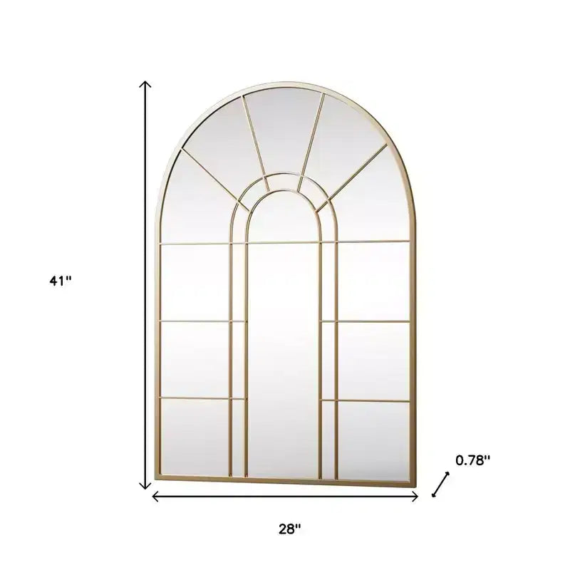 Miroir décoratif encadré 41 carreaux, contour en métal noir