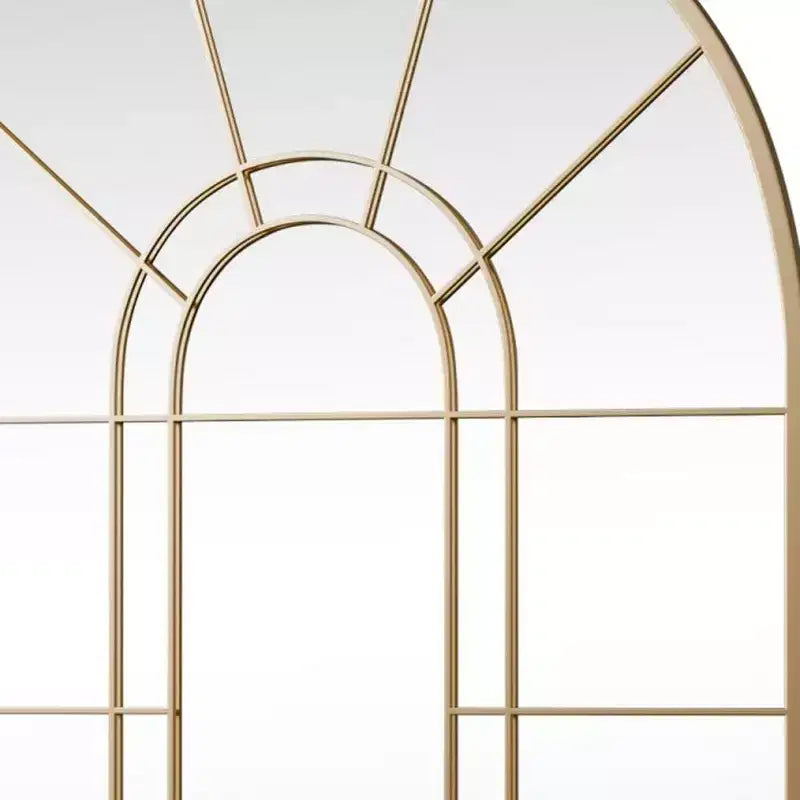 Miroir décoratif encadré 41 carreaux, contour en métal noir