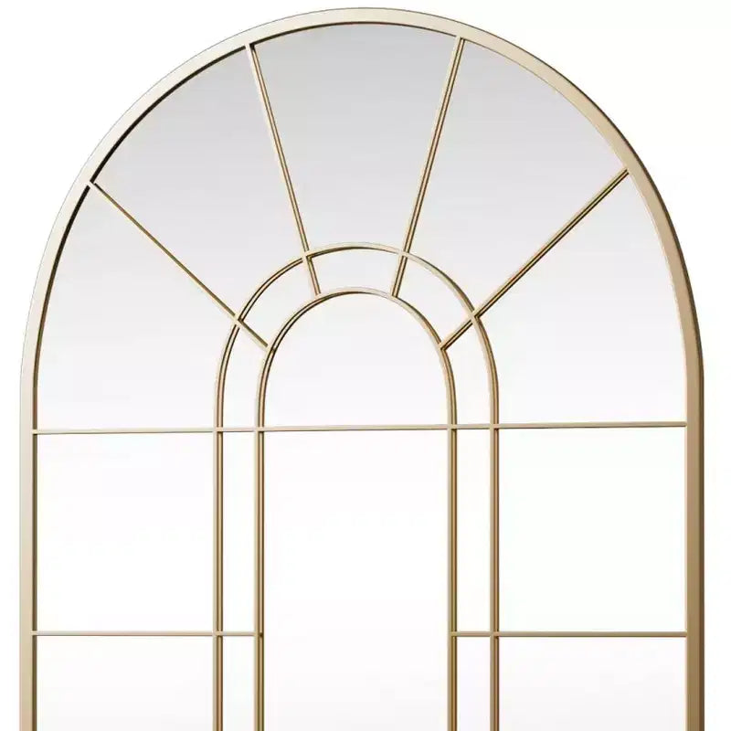 Miroir décoratif encadré 41 carreaux, contour en métal noir