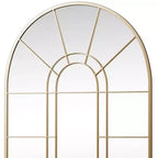 Miroir décoratif encadré 41 carreaux, contour en métal noir