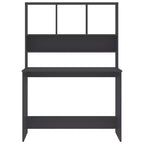 Bureau flottant moderne, Bureau flottant avec 3 étagères, Bureau d'ordinateur mural au fini mat pour petits espaces