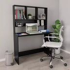 Clihome Modern Floating Desk, Floating Desk with 3 Shelves,Wall Mounted Computer Desk with Matte Finish for Small Spaces