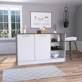 Îlots de cuisine en panneau de particules de 89 cm de haut avec 2 portes et 5 étagères