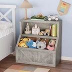 Étagère à Livres pour Enfants, Armoire de Rangement avec Dispositif Anti-Basculement, Boîte de Rangement Étanche pour Tout-Petits pour Crèche, Salle de Jeux, Chambre à Coucher, Couloir