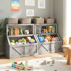 Étagère à Livres pour Enfants, Armoire de Rangement avec Dispositif Anti-Basculement, Boîte de Rangement Étanche pour Tout-Petits pour Crèche, Salle de Jeux, Chambre à Coucher, Couloir