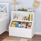 Étagère à Livres pour Enfants, Armoire de Rangement avec Dispositif Anti-Basculement, Boîte de Rangement Étanche pour Tout-Petits pour Crèche, Salle de Jeux, Chambre à Coucher, Couloir