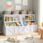 Étagère à Livres pour Enfants, Armoire de Rangement avec Dispositif Anti-Basculement, Boîte de Rangement Étanche pour Tout-Petits pour Crèche, Salle de Jeux, Chambre à Coucher, Couloir