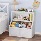 Étagère à Livres pour Enfants, Armoire de Rangement avec Dispositif Anti-Basculement, Boîte de Rangement Étanche pour Tout-Petits pour Crèche, Salle de Jeux, Chambre à Coucher, Couloir