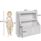 Étagère à Livres pour Enfants, Armoire de Rangement avec Dispositif Anti-Basculement, Boîte de Rangement Étanche pour Tout-Petits pour Crèche, Salle de Jeux, Chambre à Coucher, Couloir