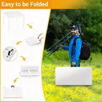 Table carrée pliable de 34 pouces, table de carte pliable multifonctionnelle et portable avec poignée de transport pour utilisation intérieure, extérieure et en camping, plateau en plastique
