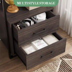 Étagère à 3 niveaux, Organisateur de rangement pour livres, Bibliothèque en bois avec 2 tiroirs, Étagère de présentation industrielle pour bureau, chambre à coucher, salon, Marron