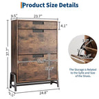 Meuble à chaussures autoportant avec pieds en métal, Rangement pour chaussures, Foyer, Couloir, Salon