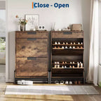 Meuble à chaussures autoportant avec pieds en métal, Rangement pour chaussures, Foyer, Couloir, Salon