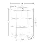 Meuble de rangement pour chambre d'enfant avec 6 casiers de rangement pour jouets et 3 étagères inclinées