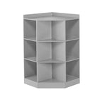 RiverRidge Kids' Corner Playroom Cabinet with 6 Toy Storage Cubbies and 3 Angled Shelves